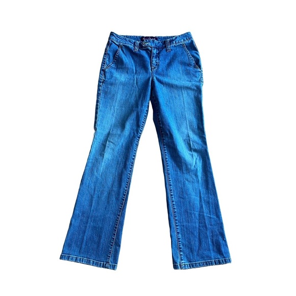 Gloria Vanderbilt straight flare light wash 8 classic jeans Y2K - Picture 1 of 10